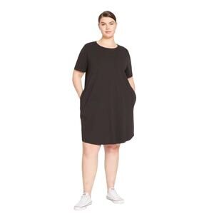 Universal Standard Halie T-Shirt Dress In Black Women’s Size 2-4 3xs NWT